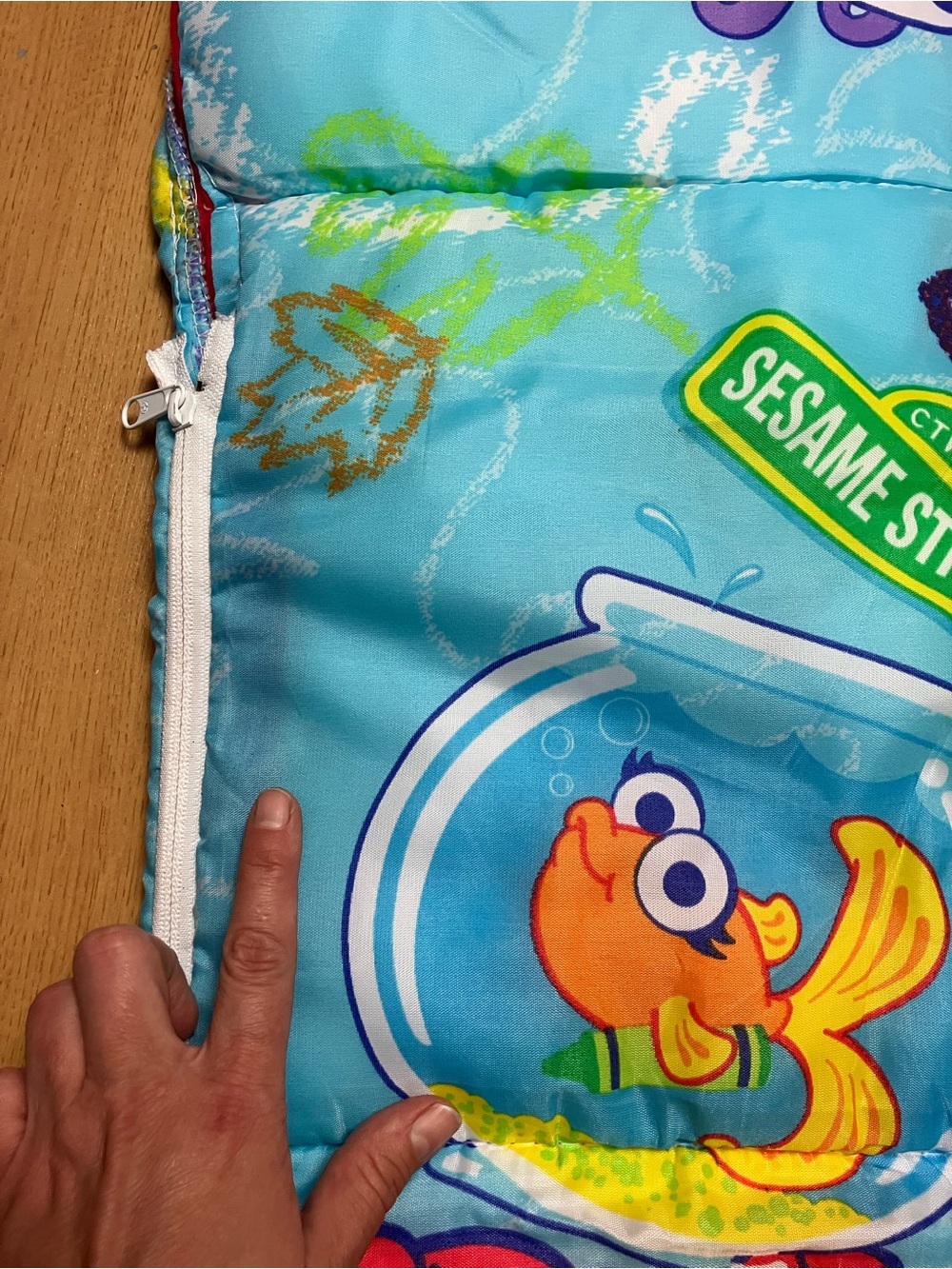 Rare Vintage 2000 Elmo's World Sesame Street Kids Sleeping Bag Y2K Nostalgia - Picture 9 of 12